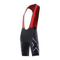 Женские компрессионные шорты для велоспорта с лямками 2XU WC2031b (чёрный / красный)