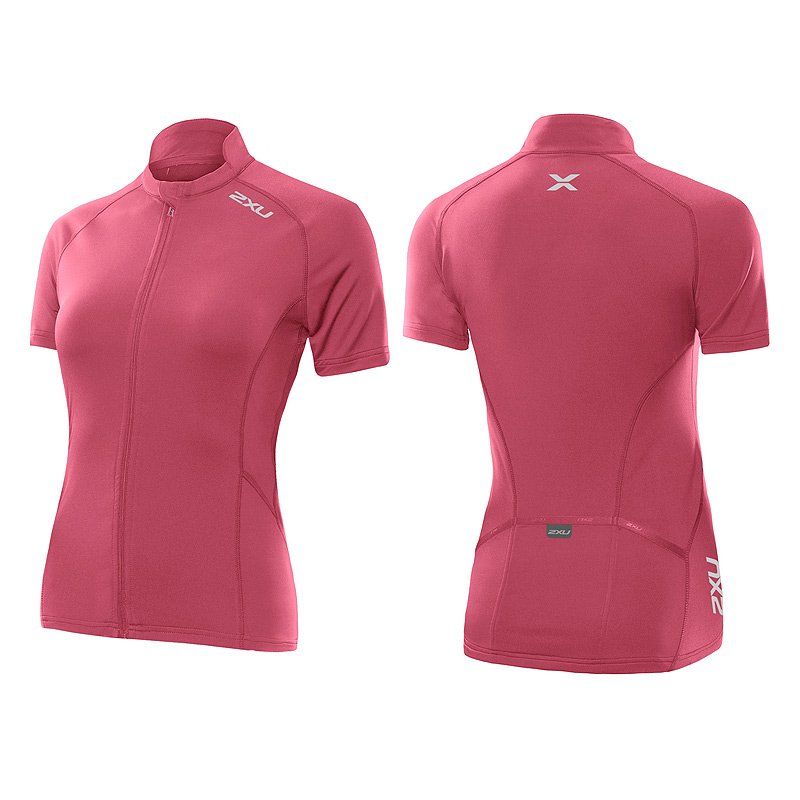 Женская термо-футболка для велоспорта 2XU WC2457a (кораллово-розовый / кораллово-розовый)