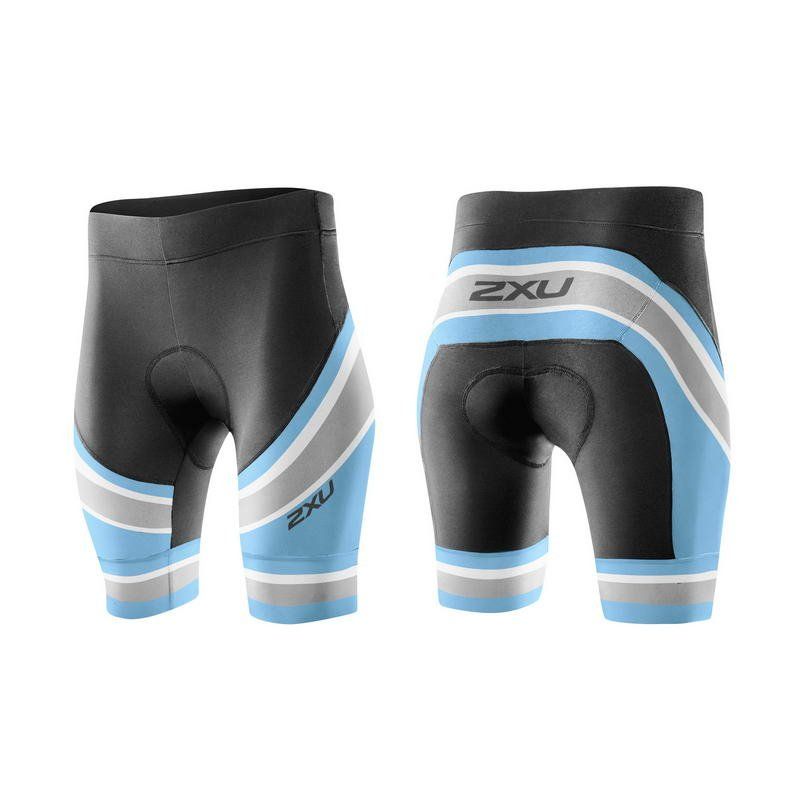 Женские шорты для велоспорта 2XU WC3270b (чёрный / голубой)