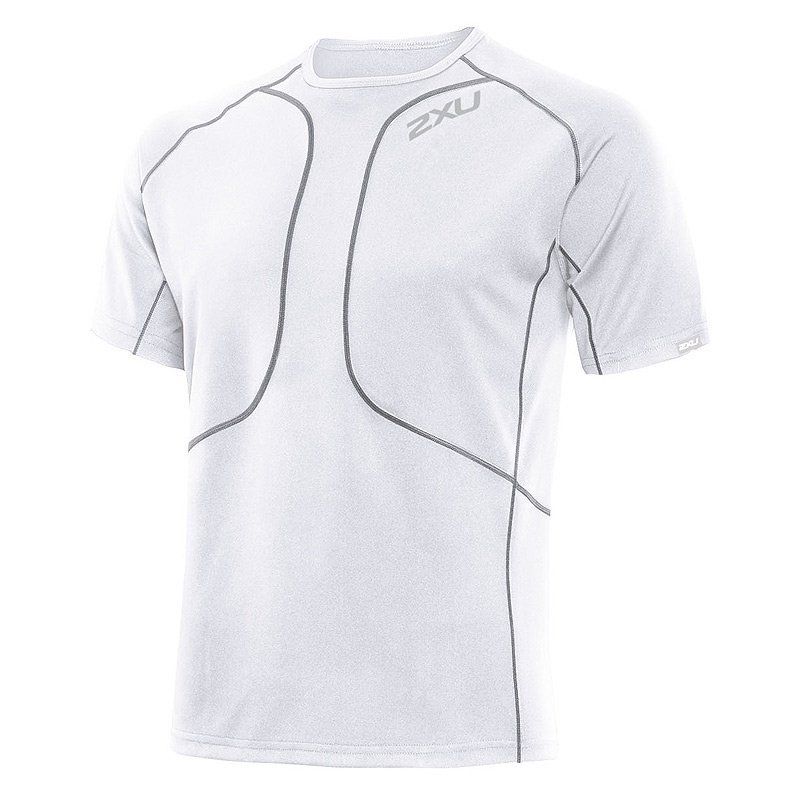 Мужская футболка 2XU MR2201a (белый / белый)