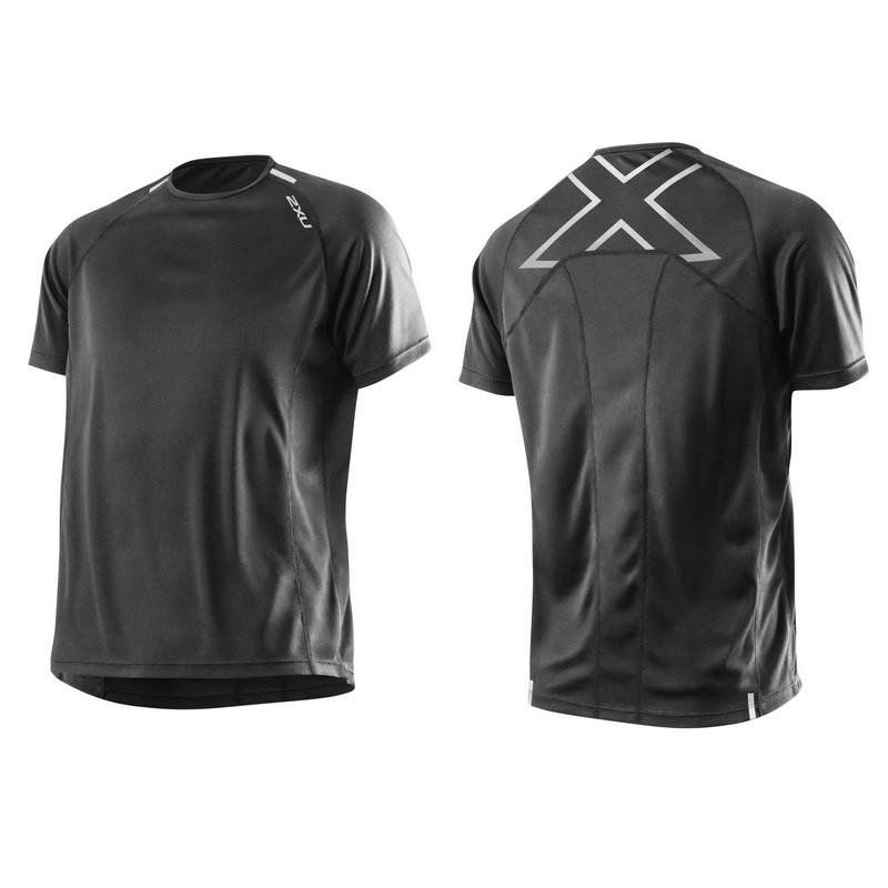 Мужская футболка для бега 2XU MR3137a (чёрный / чёрный)