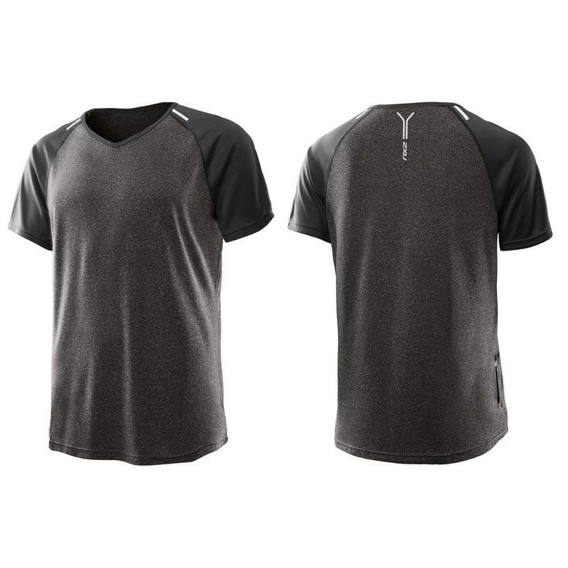 Мужская футболка для бега 2XU MR3148a (чёрный марле / чёрный)