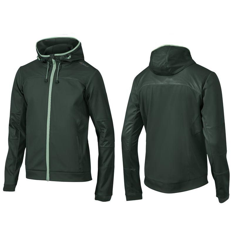 Мужская спортивная куртка 2XU MR3450a (зелёный / лазурный)