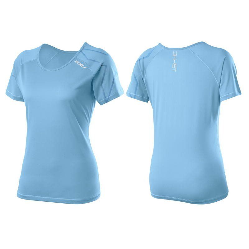 Женская футболка 2XU WR3160a (голубой / голубой)