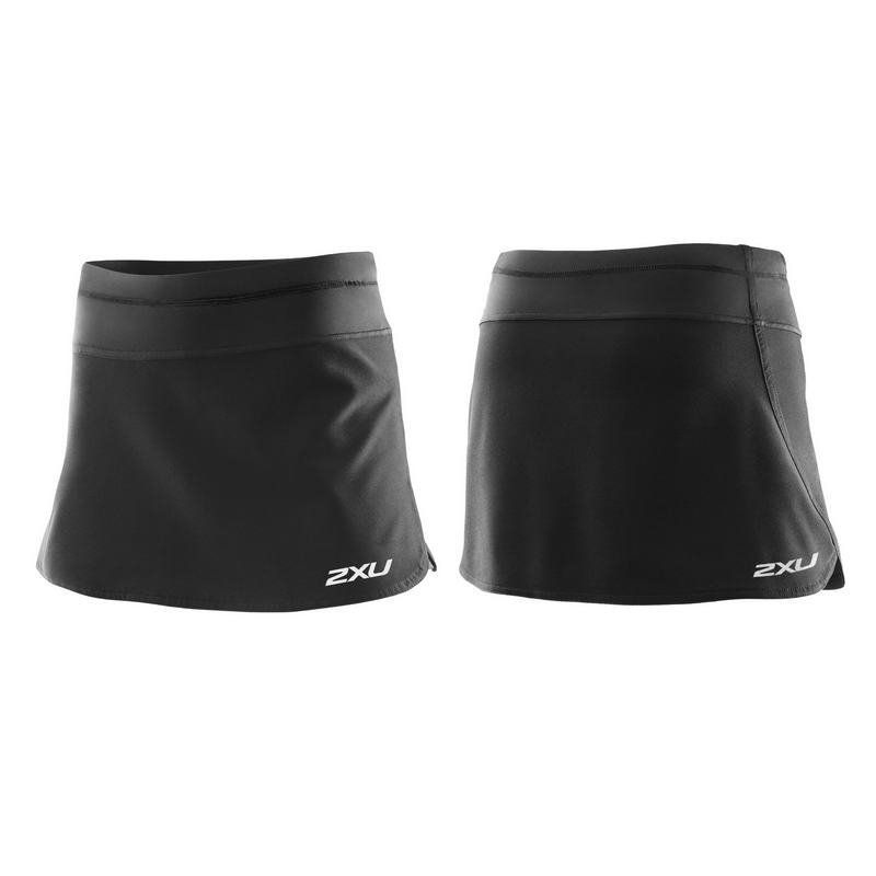 Женская спортивная юбка-шорты 2XU WR3179b (чёрный / чёрный)