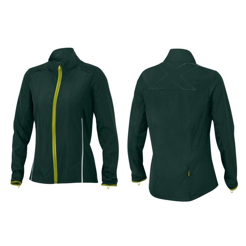 Женская спортивная куртка для бега Hyoptik 2XU WR3468a (зелёный / лаймовый)