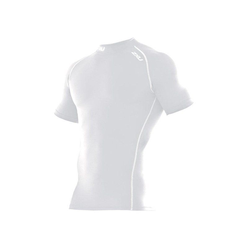 Мужская компрессионная футболка 2XU MA1982a (белый / белый)