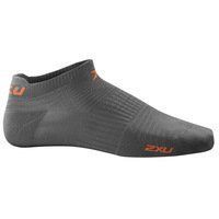 Мужские невидимые носки 2XU MQ2655e (серый / оранжевый)
