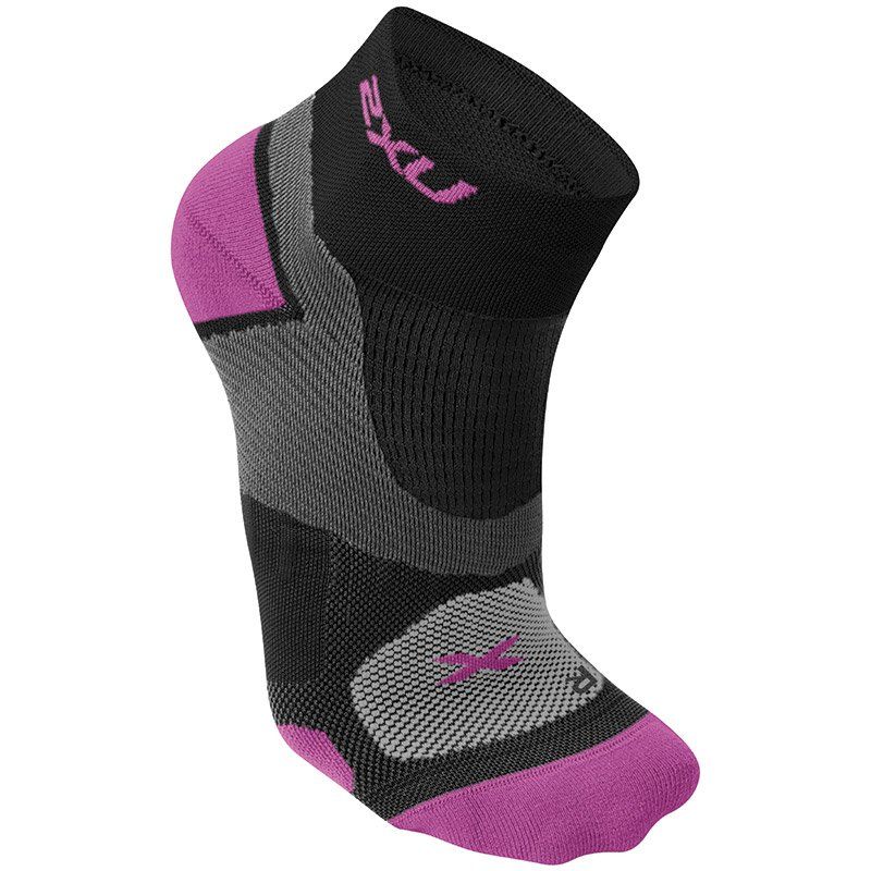 Женские тренировочные носки Vectr 2XU WQ3530e (чёрный / фиолетовый)