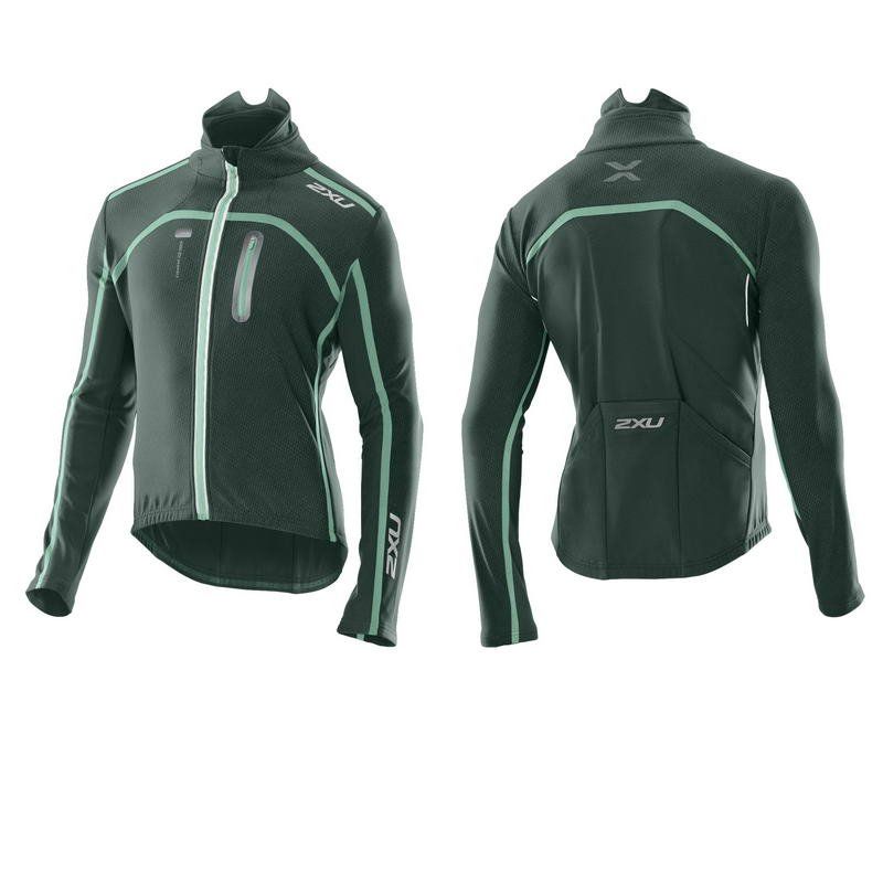 Мужская куртка для велоспорта 2XU MC2981a (зелёный / лазурный)