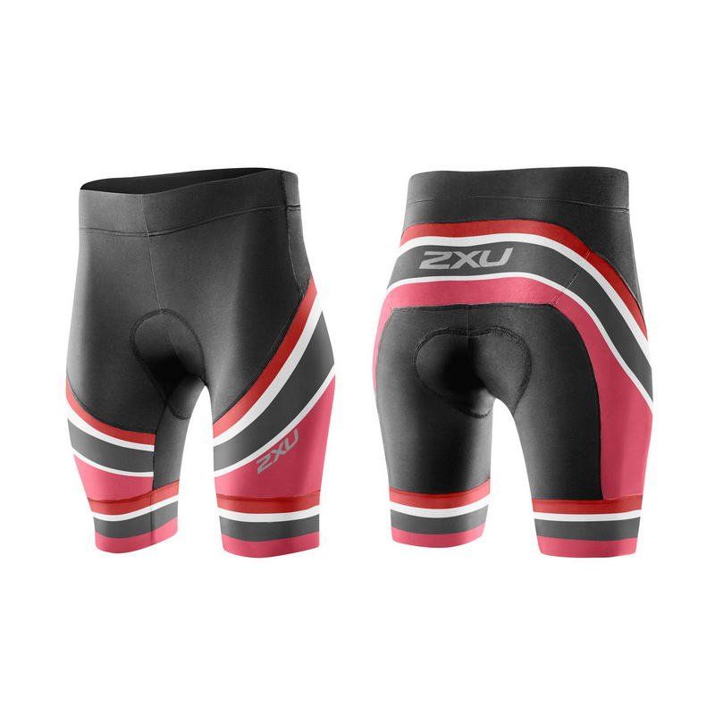 Женские шорты для велоспорта 2XU WC3270b (чёрный / коралловый)