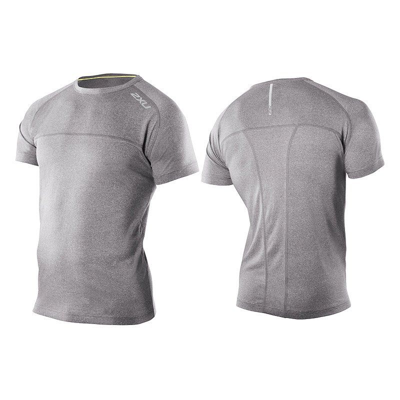 Мужская футболка 2XU MR3029a (светло-серый марле / светло-серый марле)