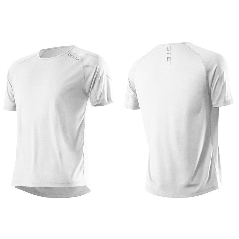 Мужская футболка для бега 2XU MR3134a (белый / белый)