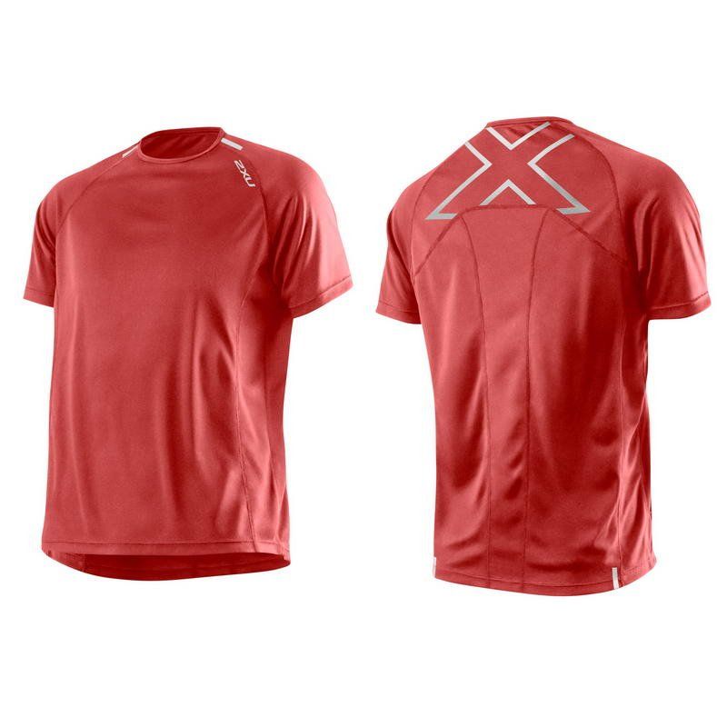 Мужская футболка для бега 2XU MR3137a (красный / красный)