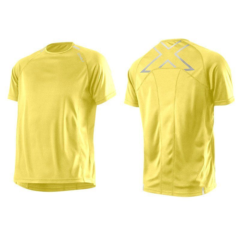 Мужская футболка для бега 2XU MR3137a (жёлтый / жёлтый)
