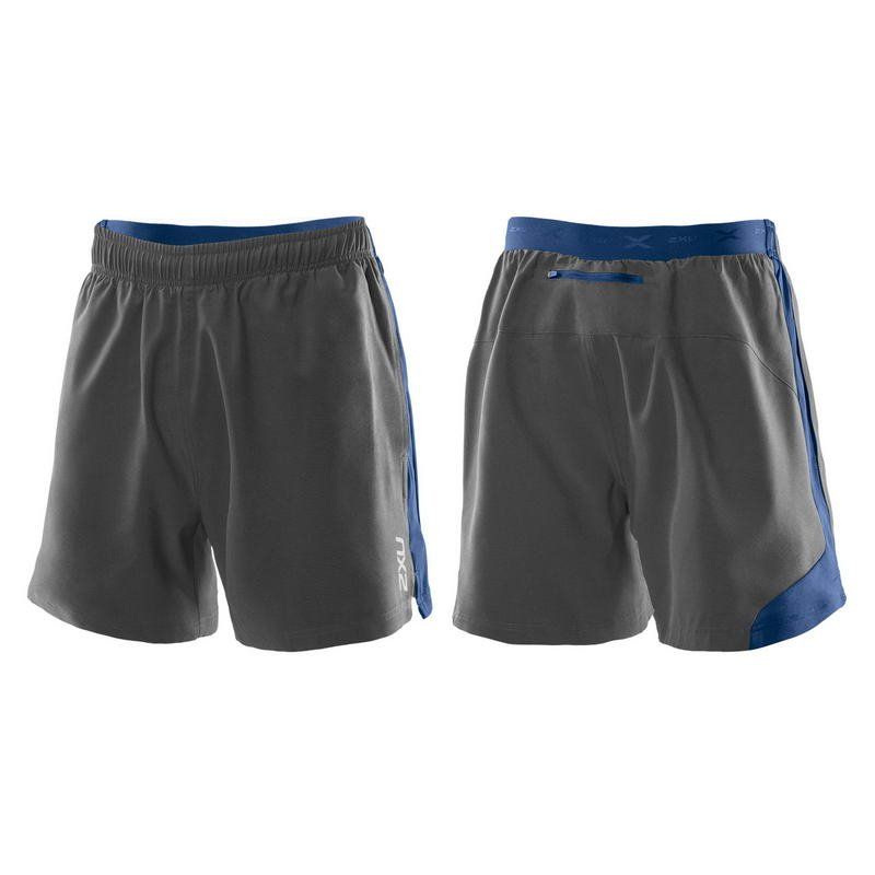 Мужские шорты для бега 2XU MR3151b (серый / голубой)