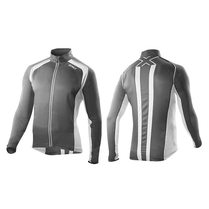 Мужская куртка для бега 2XU MR3191a (тёмно-серый / белый)
