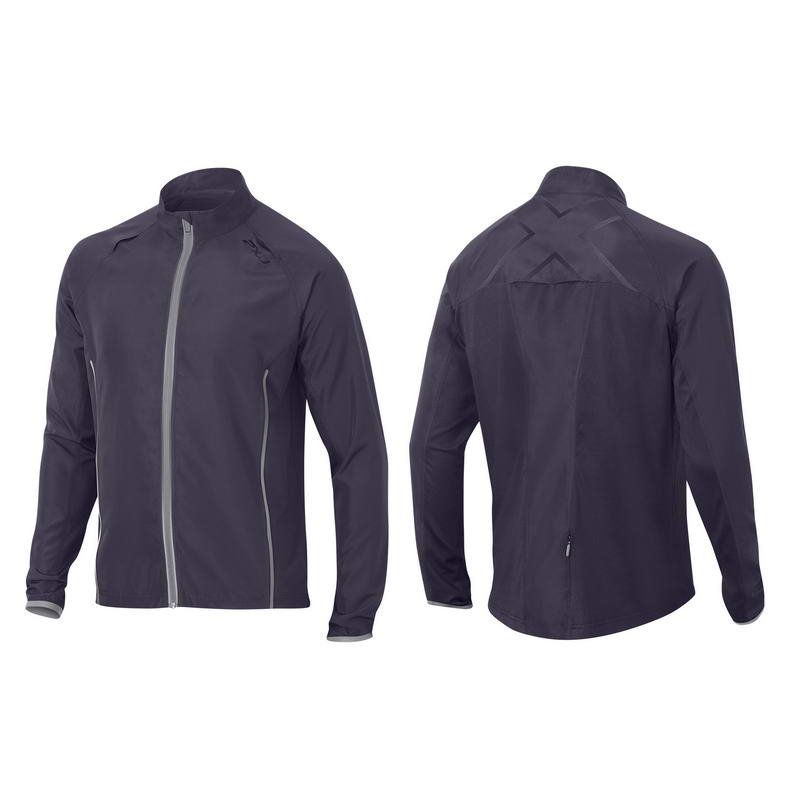 Мужская куртка для бега Hyoptlk 2XU MR3439a (черничный / серый)