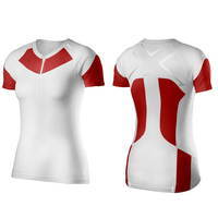 Женская компрессионная футболка 2XU WR3154a (белый / красный)