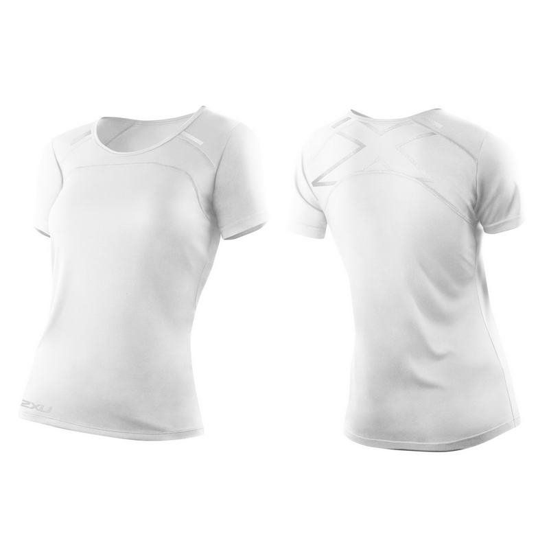 Женская футболка для бега 2XU WR3164a (белый / белый)