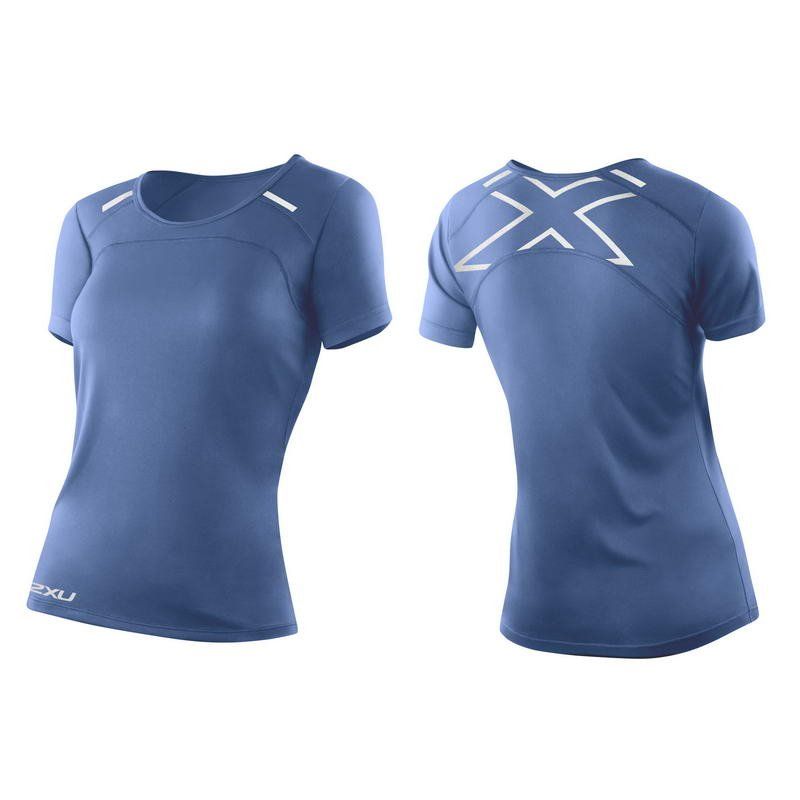 Женская футболка для бега 2XU WR3164a (небесно-синий / небесно-синий)