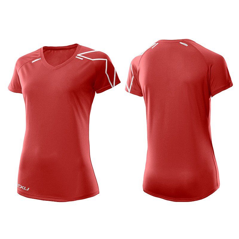 Женская футболка для бега 2XU WR3169a (красный / красный)