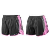 Женские шорты для бега 2XU WR3173b (чёрный / розовый)