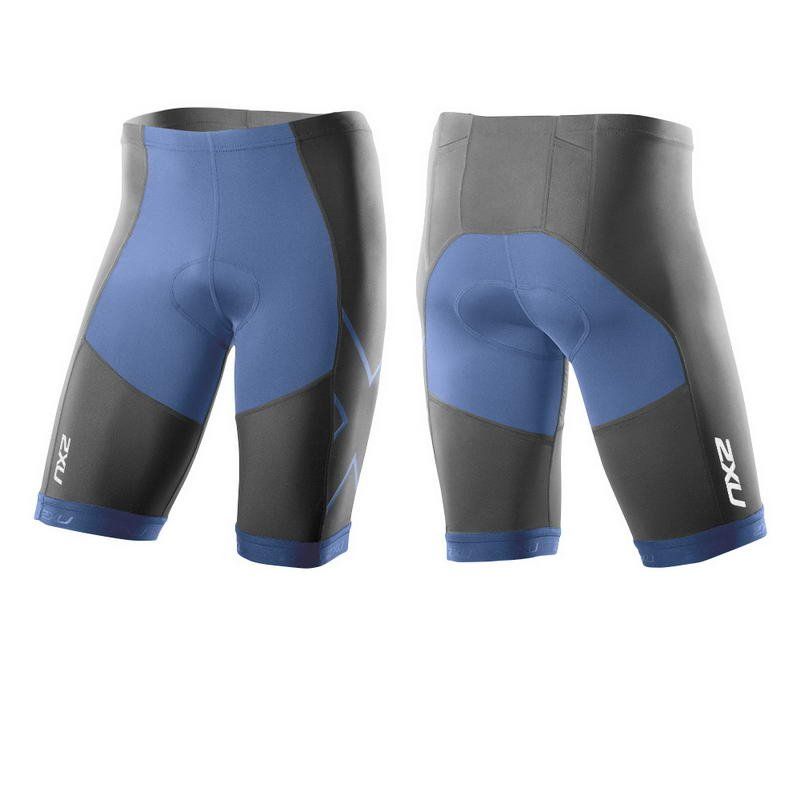 Мужские компрессионные шорты для триатлона 2XU MT3101b (серый / небесно-синий)