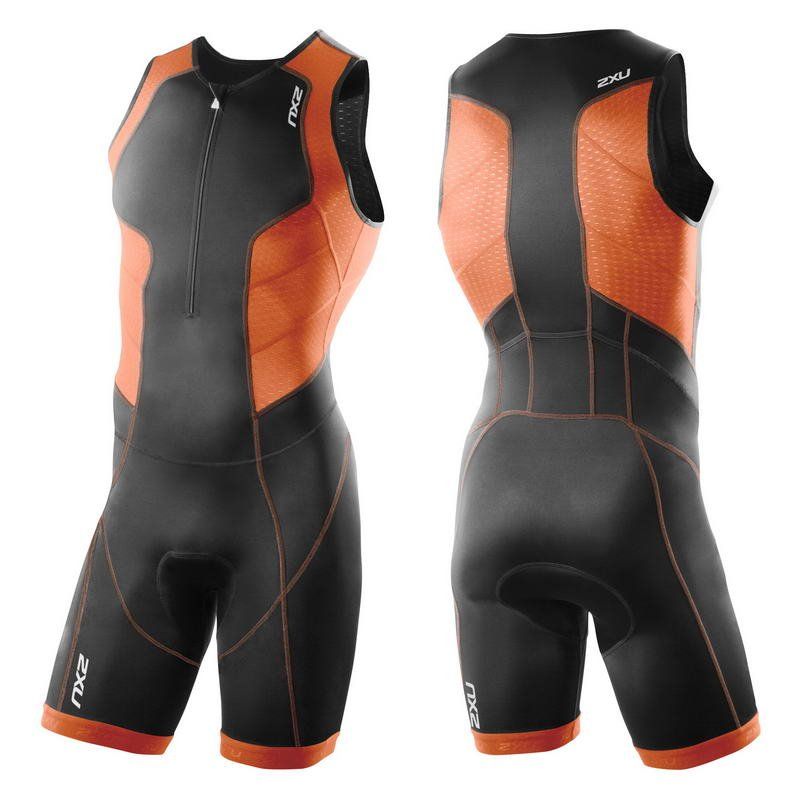 Мужской костюм для триатлона 2XU MT3197d (чёрный / оранжевый)