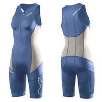 Женский компрессионный костюм для триатлона 2XU WT3110d (голубой / серый)