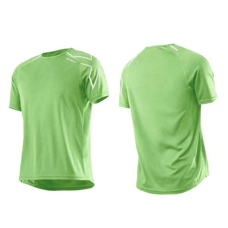 Мужская футболка для бега 2XU MR3141a (зелёный / зелёный)
