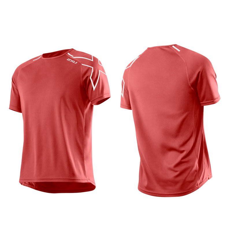 Мужская футболка для бега 2XU MR3141a (красный / красный)