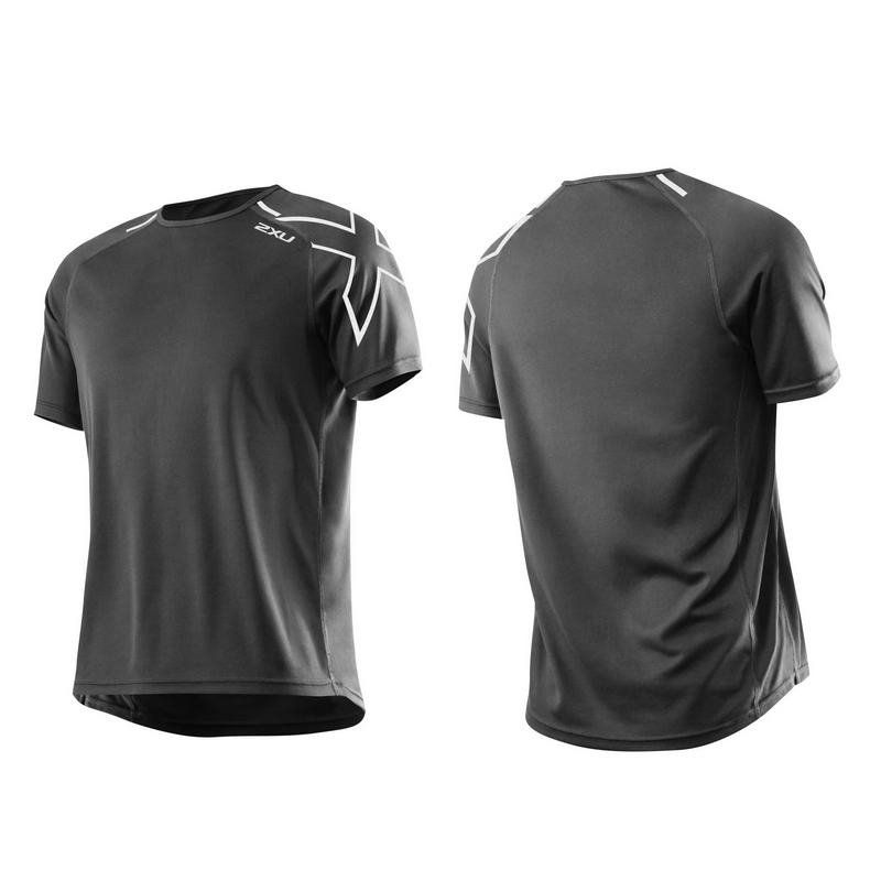 Мужская футболка для бега 2XU MR3141a (чёрный / чёрный)
