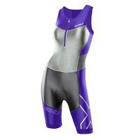 Женский компрессионный костюм для триатлона 2XU WT2701d (лиловый / тёмно-серый)