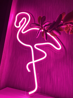 Неоновая LED вывеска NeonSignDecor Фламинго 51х25 см + диммер для регулировки яркости в ПОДАРОК!