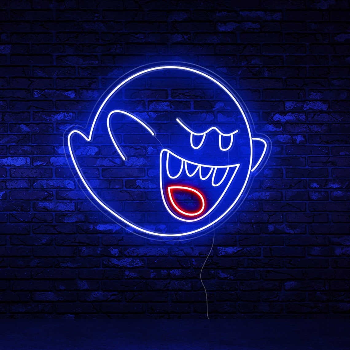 Неоновая LED вывеска NeonSignDecor Призрак Хеллоуина 40х35 см + диммер в ПОДАРОК!