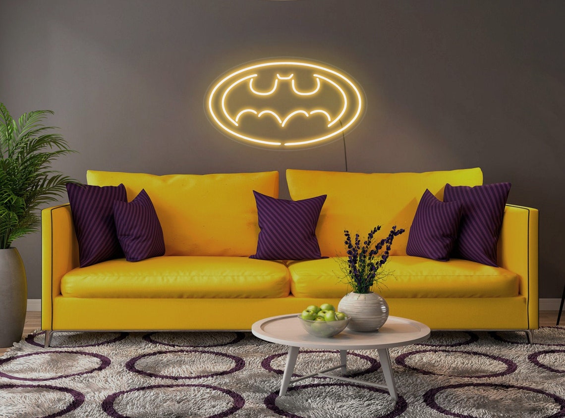 Неоновая LED вывеска NeonSignDecor Batman 30х19 см + диммер для регулировки яркости в ПОДАРОК!