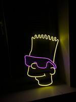 Неоновая LED вывеска NeonSignDecor Барт Симпсон 81x40 см + диммер для яркости в ПОДАРОК!