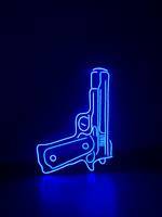 Неоновая LED вывеска NeonSignDecor Пистолет 50x40 см + диммер в ПОДАРОК!