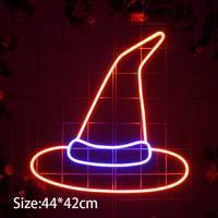Неоновая LED вывеска NeonSignDecor Шляпа 44x42 см + диммер для регулировки яркости в ПОДАРОК!