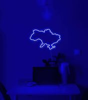 Неонова LED вивіска NeonSignDecor Карта України 80 см