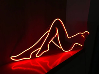 Неонова LED вивіска NeonSignDecor Лежача дівчина 95х39 см