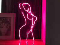 Неонова LED вивіска NeonSignDecor Вигляд дівчини переду 71х36 см + димер 