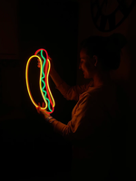 Неонова LED вивіска NeonSignDecor Hot-Dog 45х20 см