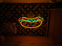 Неонова LED вивіска NeonSignDecor Hot-Dog 45х20 см