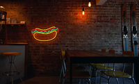 Неонова LED вивіска NeonSignDecor Hot-Dog 78х35 см
