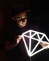 Неонова LED вивіска NeonSignDecor Діамант 60 см