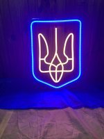 Неонова LED вивіска NeonSignDecor Герб України 32*24 см